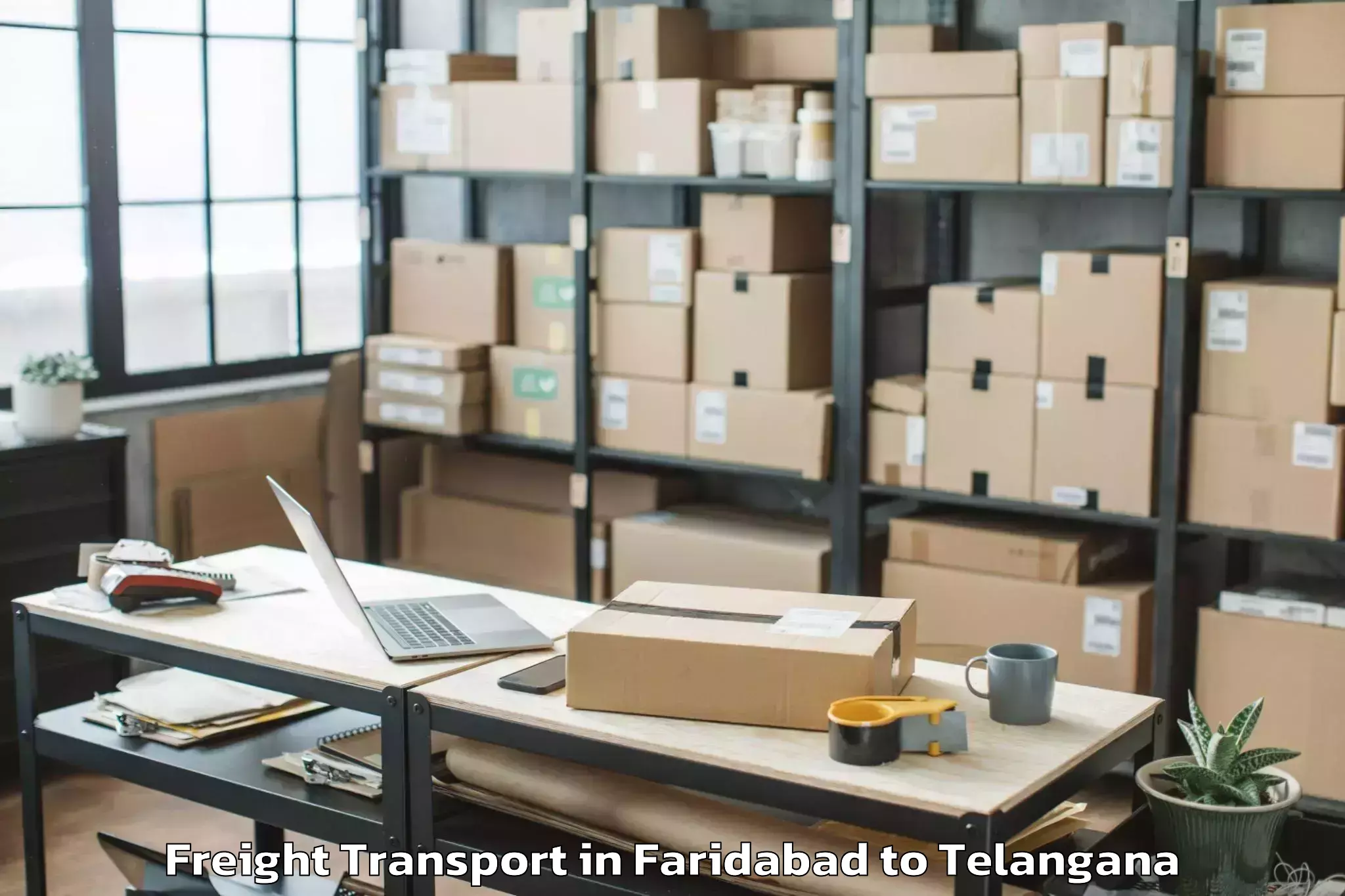 Book Faridabad to Bellampalli Freight Transport